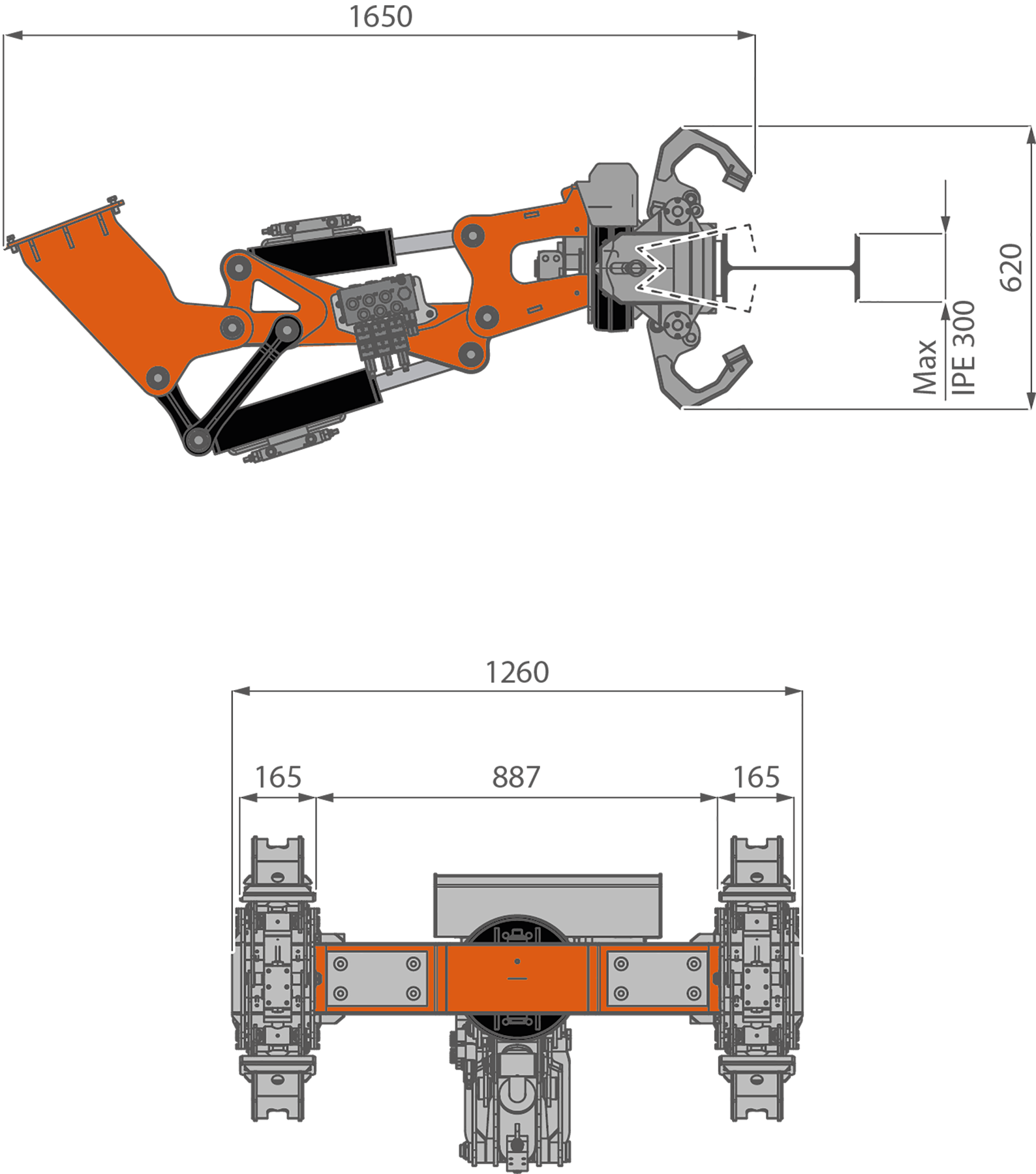 JIB500GR - Dimensionio
