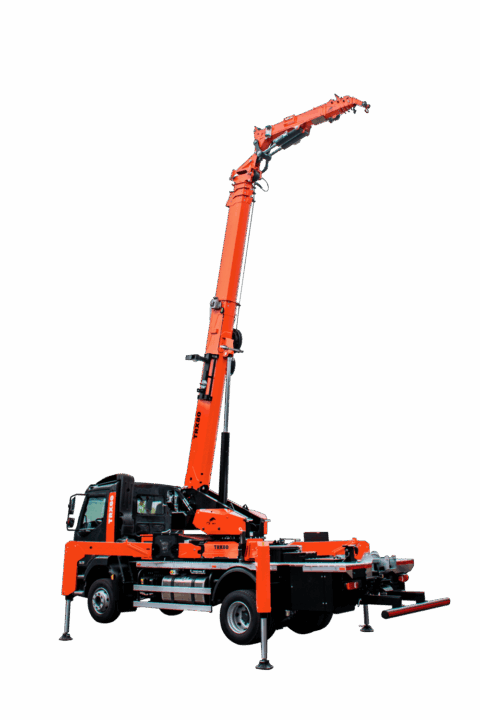 jekko-trx80-truck-mounted-crane-extension-isolated